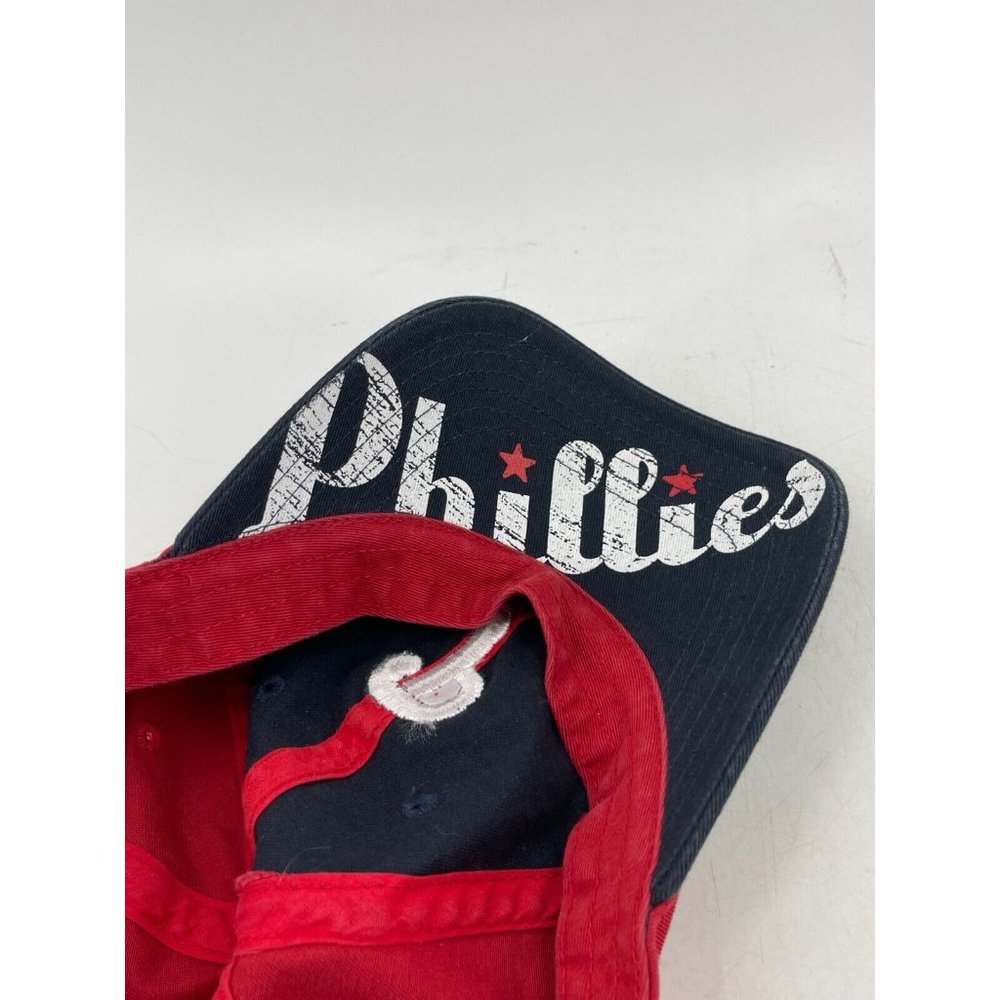 American Needle 1918 Red Blue Philadelphia Phillies MLB Strap Back Hat Ball Cap - Picture 4 of 9